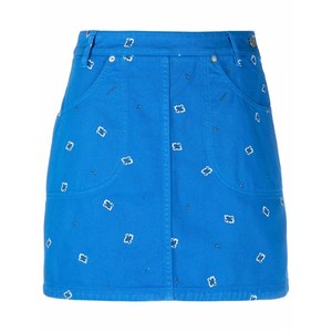 겐조 페이즐리 프린트 스커트, 블루계열, France 36