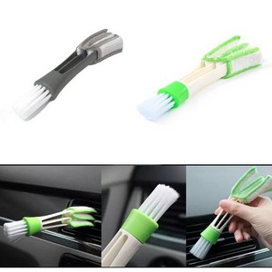 틈새 청소 양방향 멀티 브러쉬 송풍구 청소솔 구석청소 틈새청소 다용도 청소브러쉬, 그린(1+1), 2개