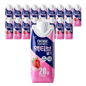 하이뮨 프로틴 밸런스 액티브 딸기, 250ml, 18개