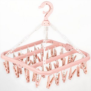 에이러블 다기능 접이식 옷걸이, 핑크, 1개