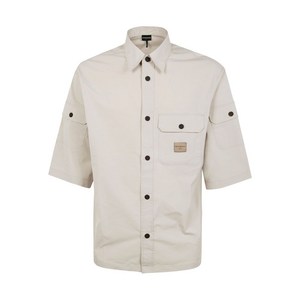 엠포리오아르마니 로고 아플리케 셔츠