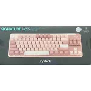 로지텍 SIGNATURE K855 무선 기계식 TKL 텐키리스 키보드, 로즈, YR0078, 적축