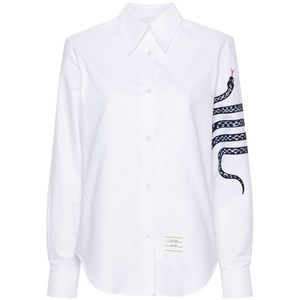 톰 브라운 4-바 스네이크 코튼 셔츠, 화이트계열, Italy 40(KR 55)