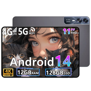 태블릿PC 11인치 안드로이드14 12GB+128GB 확장지원 4K OLED 대화면 12000mAh 배터리 WiFi+셀룰러 인강용 영상용 가성비 태블릿