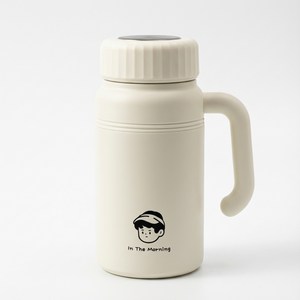 스텐 텀블러 보온보냉 1000ml 누수방지 가벼운 물병, 크림 화이트, 1L, 1개