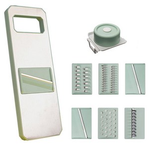 Haokon 마그네틱 스테인리스 다기능 채칼 세트, 그린, 29x11.5x5c..., 1세트