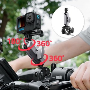 고프로 핸들바 마운트 집게 360도 회전 볼헤드 오즈모액션 6 5 4 3