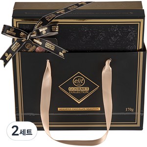 elit 고메 어쏘티드 셀렉션 초콜렛 세트 블랙, 170g, 2세트