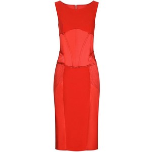 돌체앤가바나 코르셋 디테일 미디 드레스, 레드계열, Italy 42(KR 55)