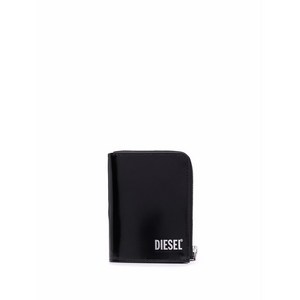 디젤 로고 프린트 가죽 지갑