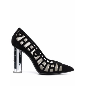 페라가모 미러 힐 펌프스, US 6.5(KR 240C (Slim)), 블랙계열+실버계열