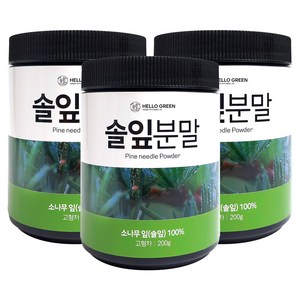 헬로우 그린 국산 솔잎 분말 가루 200g, 3개