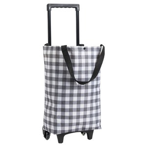 Tiger Pavilion 핸들 조절 가능 쇼핑카트, 블랙 + 화이트, 1개