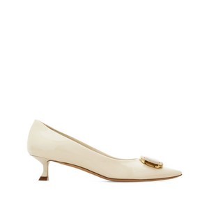 페라가모 뉴 바라 버클 디테일 펌프스, US width 8D, 베이지계열