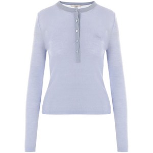 끌로에 골지 긴소매 헨리 티셔츠