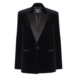 발망 벨벳 싱글 브레스티드 블레이저, 블랙계열, Italy 48(KR 105)