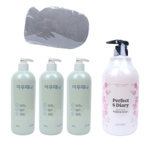 라끄베르LACVERT 아무때나 때필링 500ml 3개 (바디로션+샤워장갑증정), 500g