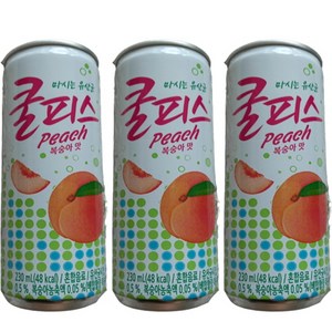 동원 쿨피스 복숭아 230ml 120캔 쿨피스 캔음료, 120개