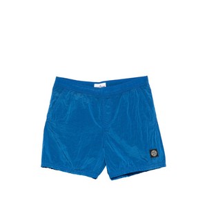 스톤 아일랜드 로고 패치 스윔 쇼츠, 블루계열, Standard M(KR 95)