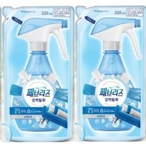 페브리즈 섬유탈취제 강력탈취 상쾌한향 리필, 320ml, 2개
