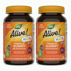 네이쳐스웨이 얼라이브! 키즈 프리미엄 멀티비타민 구미, 90정, 2개