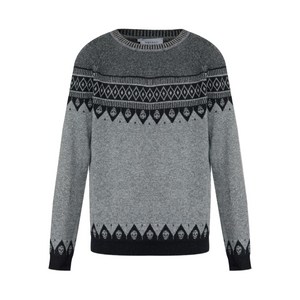 알렉산더맥퀸 스컬 모티프 울 스웨터, 그레이계열, Standard XL