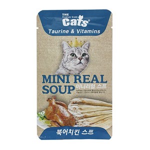 더캣츠 미니리얼 스프 파우치 고양이간식, 북어치킨스프, 40g, 1개