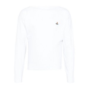 비비안웨스트우드 구체 장식 코튼 티셔츠, 화이트계열, S(KR 95)