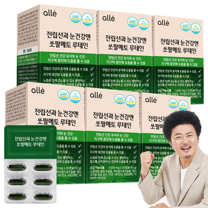 쏘팔매토 쏘팔메토 옥타코사놀 루테인 1000 전립선 건강 눈 건강 지구력 남성 영양제 알레, 30회분, 6개