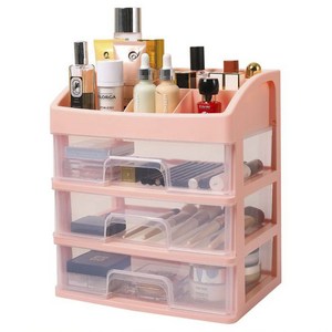 BuyChoo 화장품 서랍형 정리대 대형, 대형, 핑크, 1개