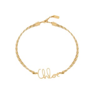 끌로에 플라주 브레이디드 코드 로고 네크리스