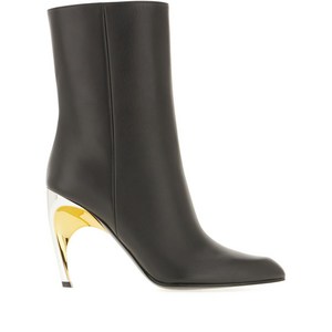 알렉산더맥퀸 가죽 앵클 부츠 95mm, Italy 36(KR 230), 블랙계열