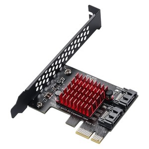 Express SATA 3.0 컨트롤러 카드 용 PCI 2 포트 PCIE에서 SATA III 6GB / S ADAPTE, 1개