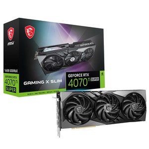 MSI 지포스 RTX 4070 Ti SUPER 게이밍 X 슬림 D6X 16GB 트라이프로져3