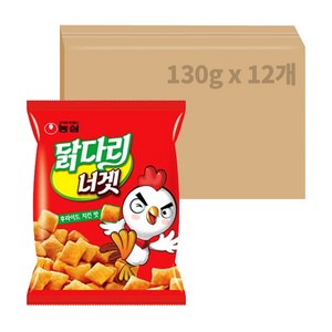 농심닭다리 너겟 후라이드 치킨맛, 130g, 12개