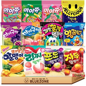 젤리 혼합 A세트 마이구미포도 마이구미백도황도 자두알맹이 포도알맹이 리찌알맹이 코코망고알맹이 왕꿈틀이 과일꿀꺽왕꿈틀이 핵짱셔요콜라 마이쮸 애플망고 핑크리치 캔털루프멜론 하스