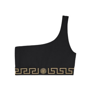 베르사체 그레카 보더 원숄더 비키니 탑, 블랙계열, Numeric 1(KR 55)
