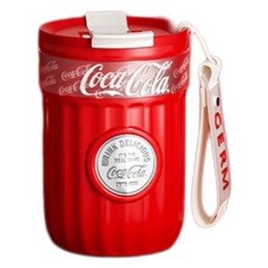 점 코카콜라 컬래버레이션 배지 시리즈 텀블러 GE-CK23AW-B55, 코카콜라 레드, 400ml, 1개