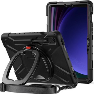 갤럭시탭 S9 FE 케이스 폴리곤 아머 거치대 회전 범퍼 케이스