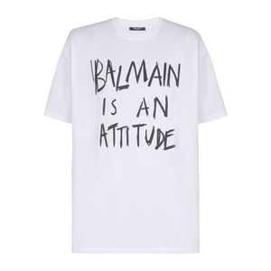 발망 프린트 티셔츠, 화이트계열, Standard XL(KR 115)