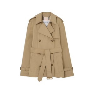 버버리 벨그라비아 쇼트 경량 코튼 트렌치코트, 베이지계열, UK 12(KR 66-77)