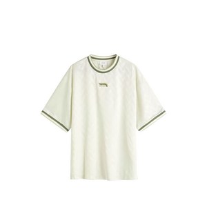 메종키츠네 로고 디테일 크루 넥 티셔츠, 베이지계열, Standard L(KR 105)