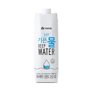기픈물 저스트 종이팩 해양심층수, 1L, 12개