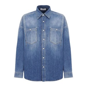 알렉산더맥퀸 다트 디테일 데님 셔츠, 블루계열, Italy 52(KR 42)