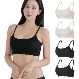 cikicoco 여성 심리스 스트랩 브라탑 4종세트 ( S~2XL)