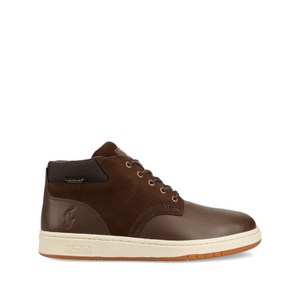 폴로랄프로렌 레더 하이탑 스니커즈, IT 40.5(KR 255), 브라운계열