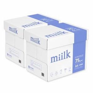 밀크(Miilk) 75g 복사용지 5000매 A4용지