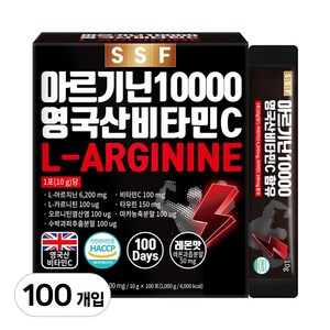 순수식품 아르기닌 10000 영국산 비타민C, 10g, 100개