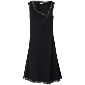 버버리 아일렛 트리밍 새틴 드레스, 블랙계열, UK 6(KR 44-55)