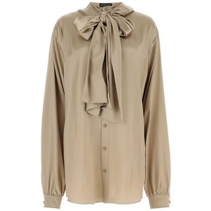 발렌시아가 새틴 후드 셔츠, 베이지계열, France 38(KR 66)